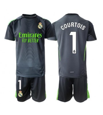 Real Madrid Thibaut Courtois #1 Målvakt Tredje Kläder Barn 2025-26 Kortärmad (+ Korta byxor)